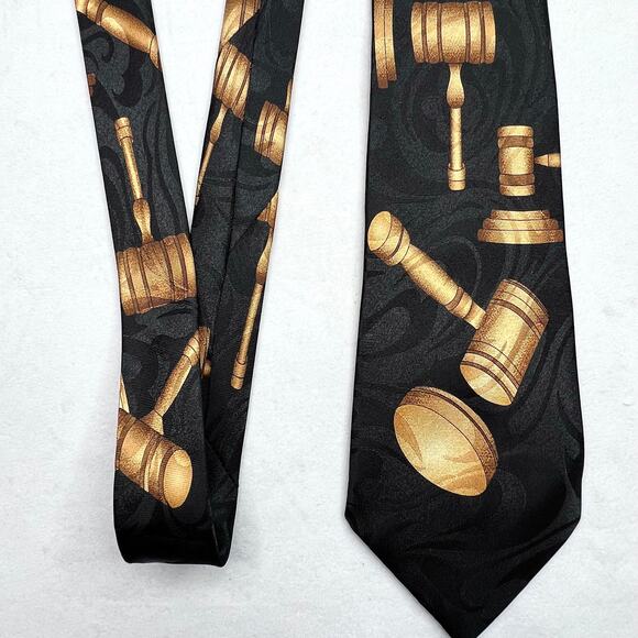 Vintage Steven Harris Handmade Lawyer Gavel Tie - Picture 2 of 4